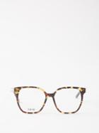 Dior - Diorspirito S3i Square Acetate And Metal Glasses - Womens - Brown Multi