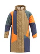 Matchesfashion.com Ahluwalia - Patchwork Hooded Upcycled Overcoat - Mens - Beige