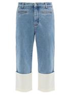 Matchesfashion.com Loewe - Fisherman Turned-up Cuff Jeans - Mens - Blue