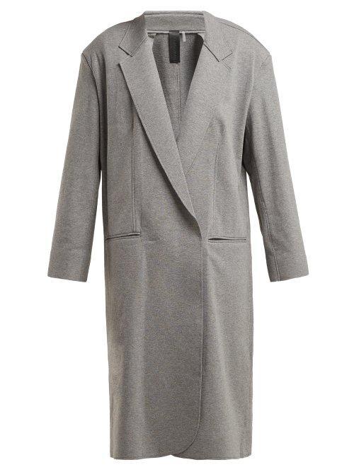 Matchesfashion.com Norma Kamali - Oversized Stretch Cotton Coat - Womens - Grey