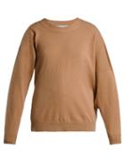 Matchesfashion.com Stella Mccartney - Asymmetric Wool Blend Sweater - Womens - Camel