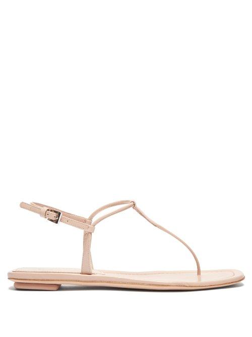Matchesfashion.com Prada - Patent Leather Slingback Sandals - Womens - Nude