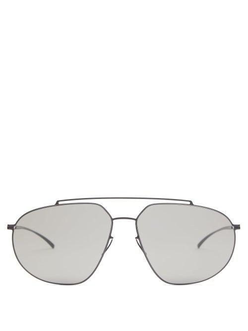 Matchesfashion.com Mykita - X Maison Margiela Metal Sunglasses - Mens - Black