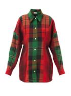 Matchesfashion.com Rave Review - Upcycled Checked Wool-panelled Shirt Jacket - Womens - Multi