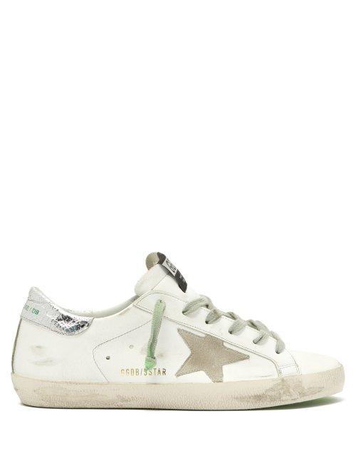 Matchesfashion.com Golden Goose Deluxe Brand - Superstar Leopard Print Low Top Leather Trainers - Womens - White