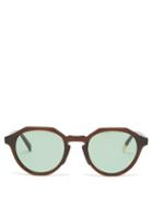 817 Blanc Lnt - Round Acetate Sunglasses - Mens - Brown