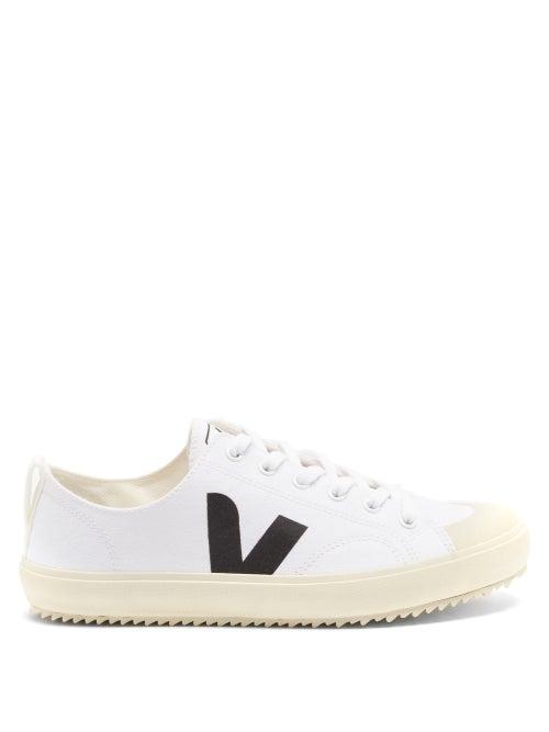 Matchesfashion.com Veja - Nova V-logo Canvas Trainers - Womens - White Black