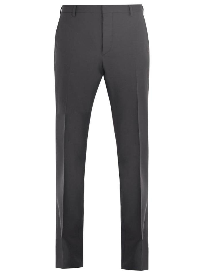 Prada Mid-rise Straight-leg Stretch-wool Trousers