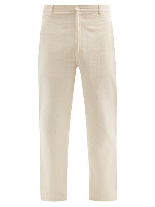 Matchesfashion.com Harago - Kutch Cotton-khadi Straight-leg Trousers - Mens - Cream