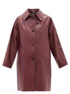 Matchesfashion.com Kassl Editions - Above Oil Coated Cotton-blend Trench Coat - Womens - Burgundy