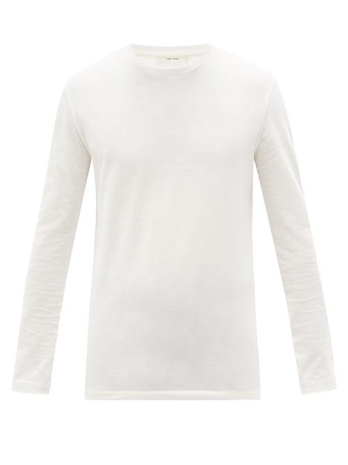 Matchesfashion.com The Row - Leon Cotton-jersey Long-sleeved T-shirt - Mens - White