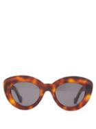 Loewe - Cat-eye Tortoiseshell-acetate Sunglasses - Womens - Tortoiseshell
