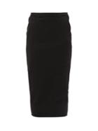 Matchesfashion.com Rick Owens Drkshdw - Soft Pillar Cotton-blend Pencil Skirt - Womens - Black