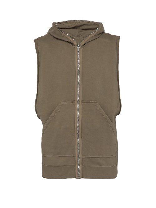 Matchesfashion.com Rick Owens Drkshdw - Raw Edged Cotton Hooded Sweatshirt - Mens - Brown