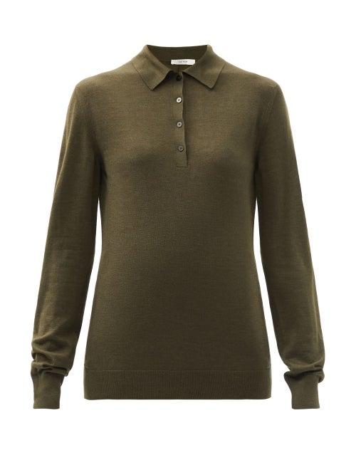 The Row - Darese Polo Sweater - Womens - Khaki
