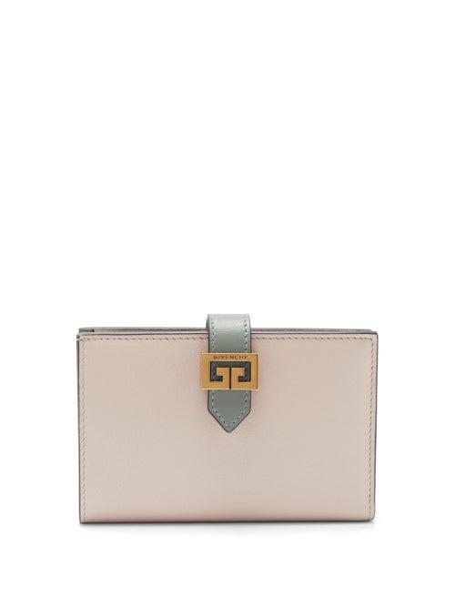 Matchesfashion.com Givenchy - Gv3 Logo-buckle Leather Bi-fold Wallet - Womens - Beige Multi