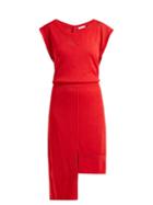 Matchesfashion.com Altuzarra - Triomphe Asymmetric Hem Dress - Womens - Red