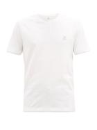 Matchesfashion.com Brunello Cucinelli - Logo-embroidered Cotton-jersey T-shirt - Mens - White