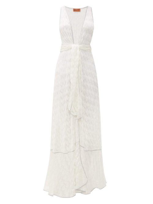Matchesfashion.com Missoni Mare - Zigzag Knitted Cover Up - Womens - White
