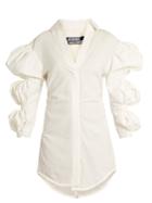 Jacquemus Puff-sleeve Cotton Mini Shirtdress
