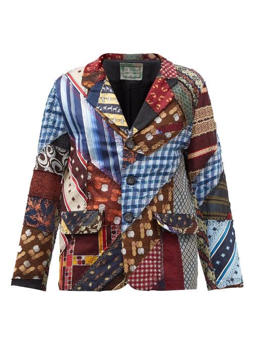 By Walid - Milo Vintage Silk-tie Patchwork Jacket - Mens - Multi
