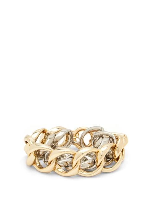 Matchesfashion.com Rosantica - Binari Two-tone Chain Bracelet - Womens - Silver Gold