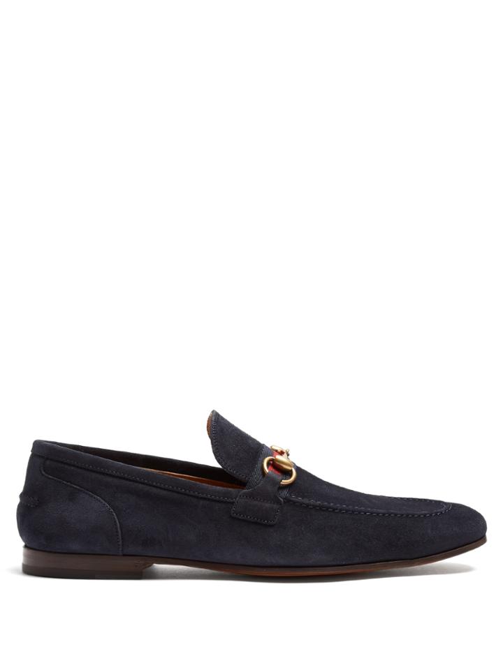 Gucci Horsebit Suede Loafers