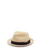 Matchesfashion.com Borsalino - Bow Embellished Panama Hat - Mens - Navy Multi