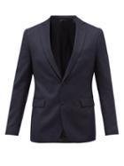 Mens Rtw Officine Gnrale - 375 Single-breasted Pinstriped Wool Suit Jacket - Mens - Blue Stripe