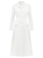 Erdem - Calla Pleated Floral-cloqu Dress - Womens - Ivory