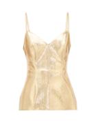 Matchesfashion.com Hillier Bartley - Snake-effect Lam Top - Womens - Gold