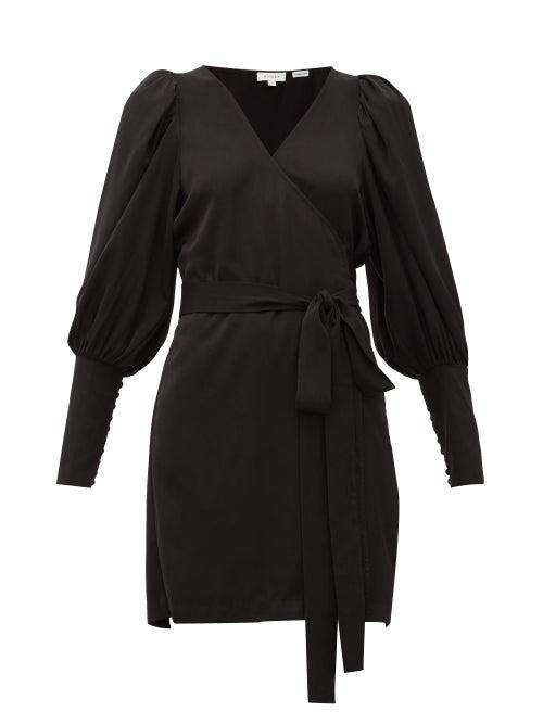 Matchesfashion.com Rhode - Frankie V-neck Satin Dress - Womens - Black