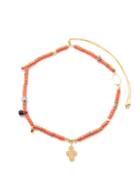 Tohum - Terra Glass, Quartz & 24kt Gold-plated Necklace - Womens - Red