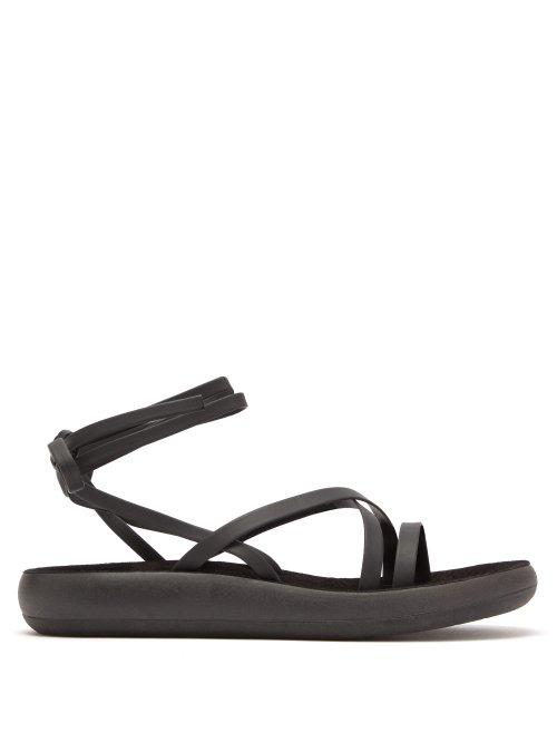 Matchesfashion.com Ancient Greek Sandals - Morfi Wrap Around Leather Sandals - Womens - Black