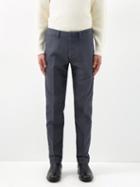 Tom Ford - Straight-leg Cotton-poplin Trousers - Mens - Blue