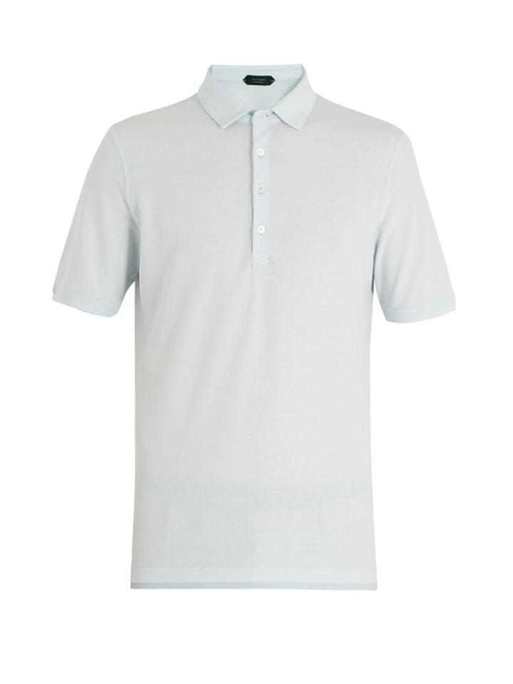 Zanone Short-sleeved Cotton-jersey Polo Shirt