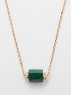 Luis Morais - Hexagon Diamond, Malachite & 18kt Gold Necklace - Mens - Green