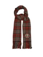 Matchesfashion.com Gucci - Fringed Houndstooth Check Logo Patch Scarf - Mens - Black Red