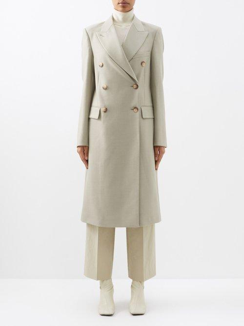 Joseph - Cornwall Double-breasted Wool-blend Coat - Womens - Dark Beige