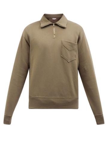 Lady White Co. - Quarter-zip Cotton-fleece Sweatshirt - Mens - Grey