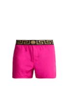 Matchesfashion.com Versace - Medusa Logo Jacquard Swim Shorts - Mens - Pink
