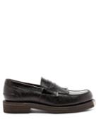 Mens Shoes Our Legacy - Steel-toe Pebbled-leather Loafers - Mens - Black