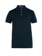 Matchesfashion.com Polo Ralph Lauren - Striped Logo Embroidered Cotton Polo Shirt - Mens - Green Multi