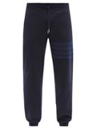 Thom Browne - Four-bar Cotton-jersey Track Pants - Mens - Navy