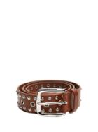 Matchesfashion.com Isabel Marant - Rica Studded Leather Belt - Womens - Brown