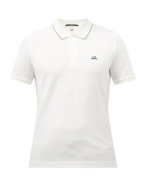 C.p. Company - Tipped Spread-collar Cotton-jersey Polo Shirt - Mens - Ivory