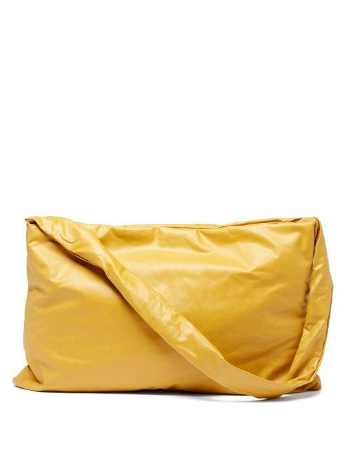 Kassl Editions - Square Small Coated-canvas Tote Bag - Womens - Yellow