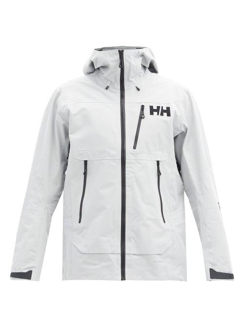 Matchesfashion.com Helly Hansen - Odin Infinity Logo-print Shell Hooded Jacket - Mens - Light Grey