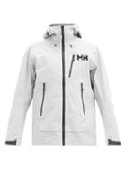 Matchesfashion.com Helly Hansen - Odin Infinity Logo-print Shell Hooded Jacket - Mens - Light Grey