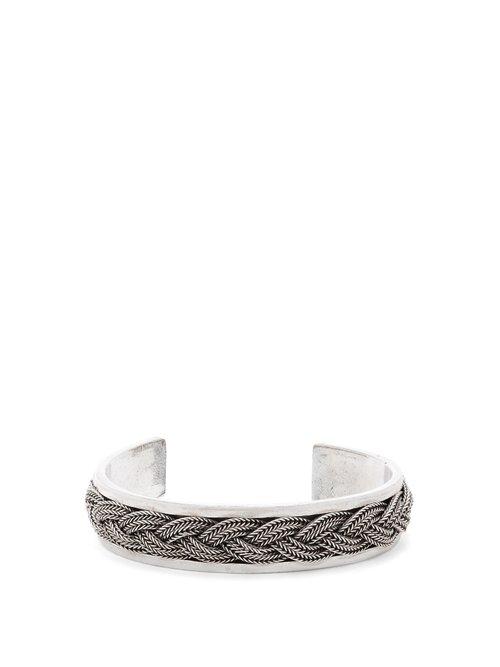 Matchesfashion.com Emanuele Bicocchi - Braided Sterling Silver Cuff - Mens - Silver